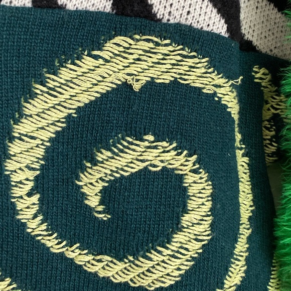 EUC STELLA MCCARTNEY + Ed Curtis patchwork jacquard-knit wool cardigan - Picture 12 of 12